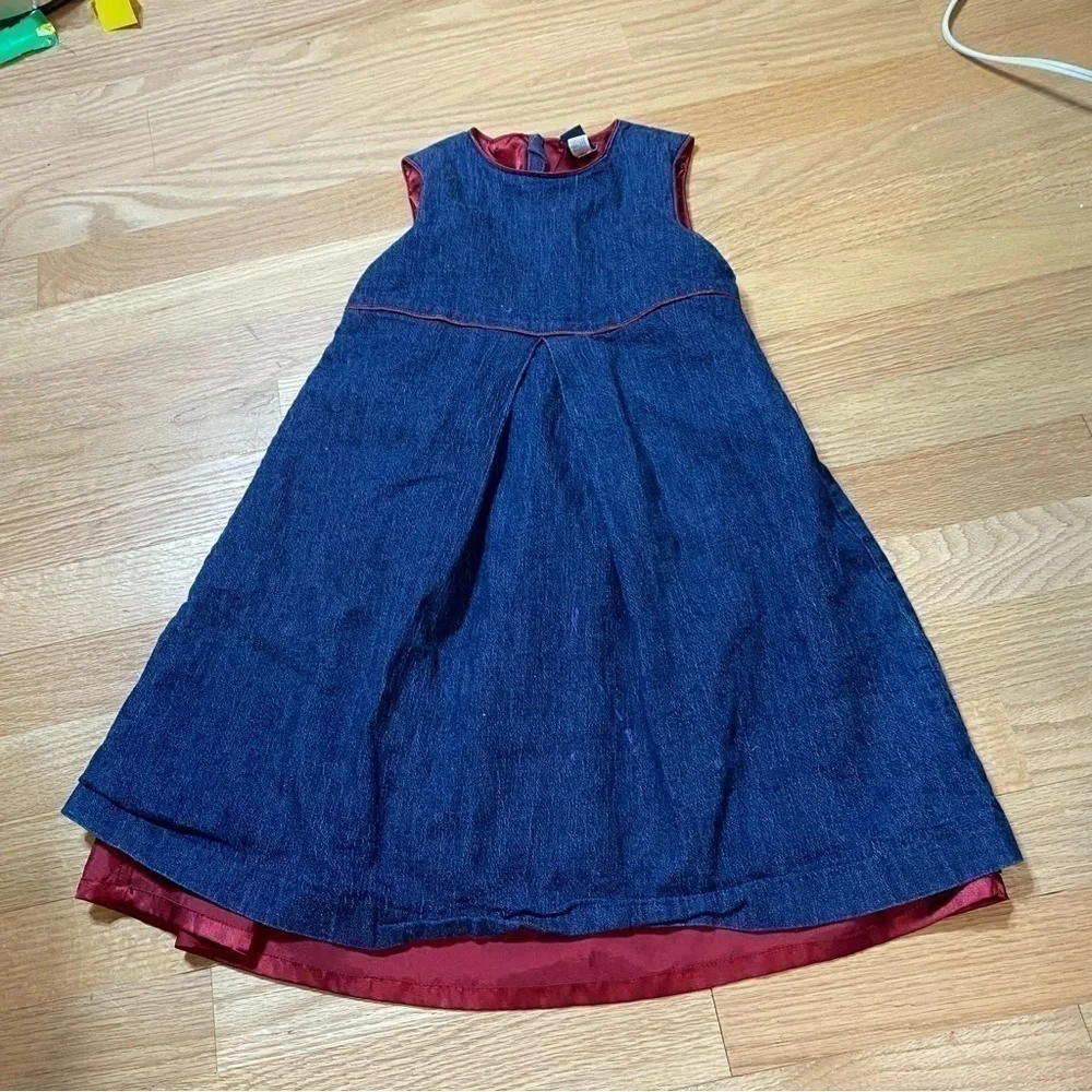 Sz 5 5T Dress Bundle Children’s Place Gap Gymboree Denim Blue Pink Floral